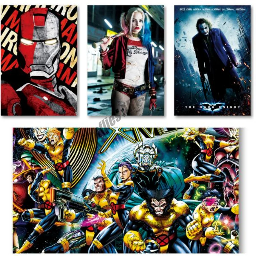 Marvel DIY 5D Diamond Painting Superhero Avengers Movie Mosaic Diamond Embroidery Full Round Home Decor Cross Stitch Kits Gift