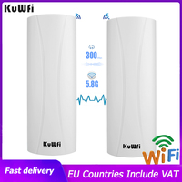 KuWFi 300Mbps Wifi Bridge Router 1-3KM Wireless Repeater Wifi Extender Signal Amplifier With 14dbi Gain Antenna