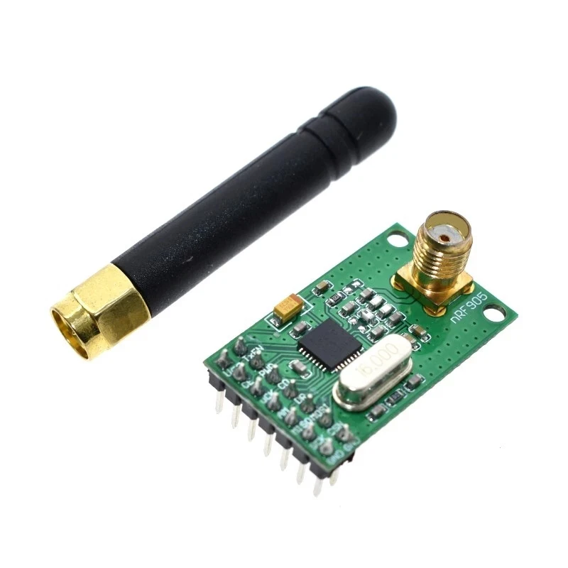 NRF905 Wireless Transceiver Module Wireless Transmitter Receiver Board NF905SE With Antenna FSK GMSK 433 868 915 MHz