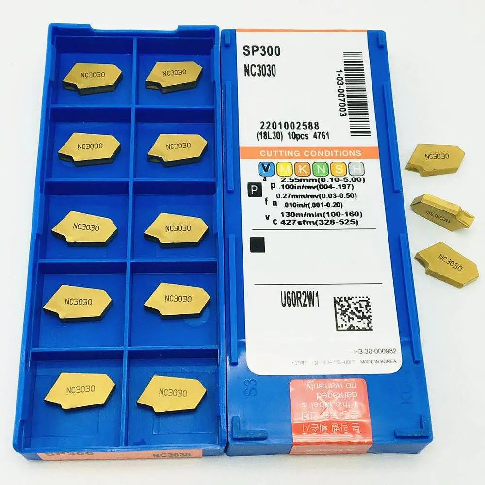 Tornio Strumento SP300 NC3020 NC3030 PC9030 Carburo di Scanalare Inserto di Fresatura Strumento di Tornitura CNC Inserto In Acciaio Inox SP 300