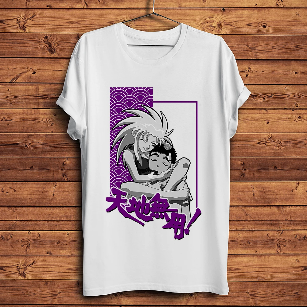 anime Ryoko Hakubi Tenchi muyo funny t shirt men white casual short sleeve tshirt homme japan manga unisex streetwear t-shirt