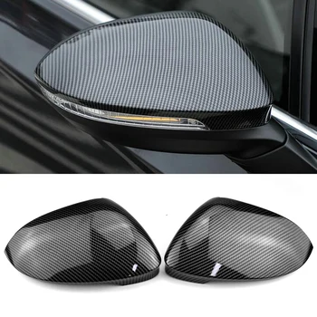 Para Volkswagen Golf MK8 VIII 8 tapas de cubiertas de espejo lateral (aspecto de carbono) 2020 2021 2022 para VW retrovisor de ala negra brillante