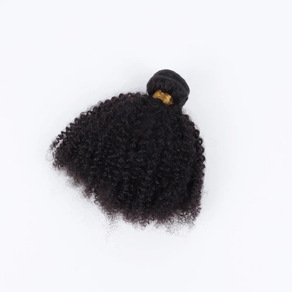 Ahvast afro kinky cabelo encaracolado pacotes 100 extensão do cabelo humano remy 8-30 Polegada cor preta natural