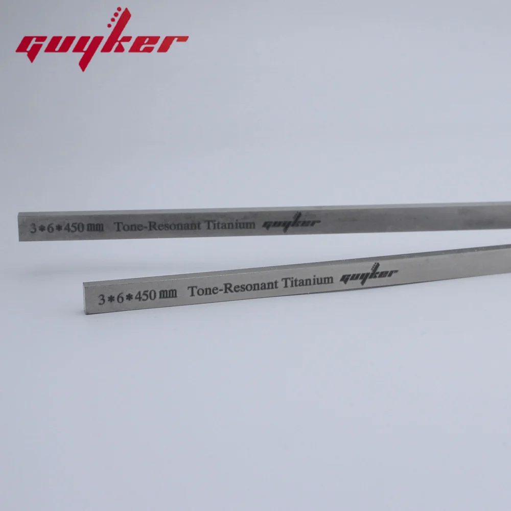 Guyker 2pcs Titanium Neck Rods 3mmX6mmX380mm/450mm Guitar Guitar Neck Stiffener for Strings Instruments