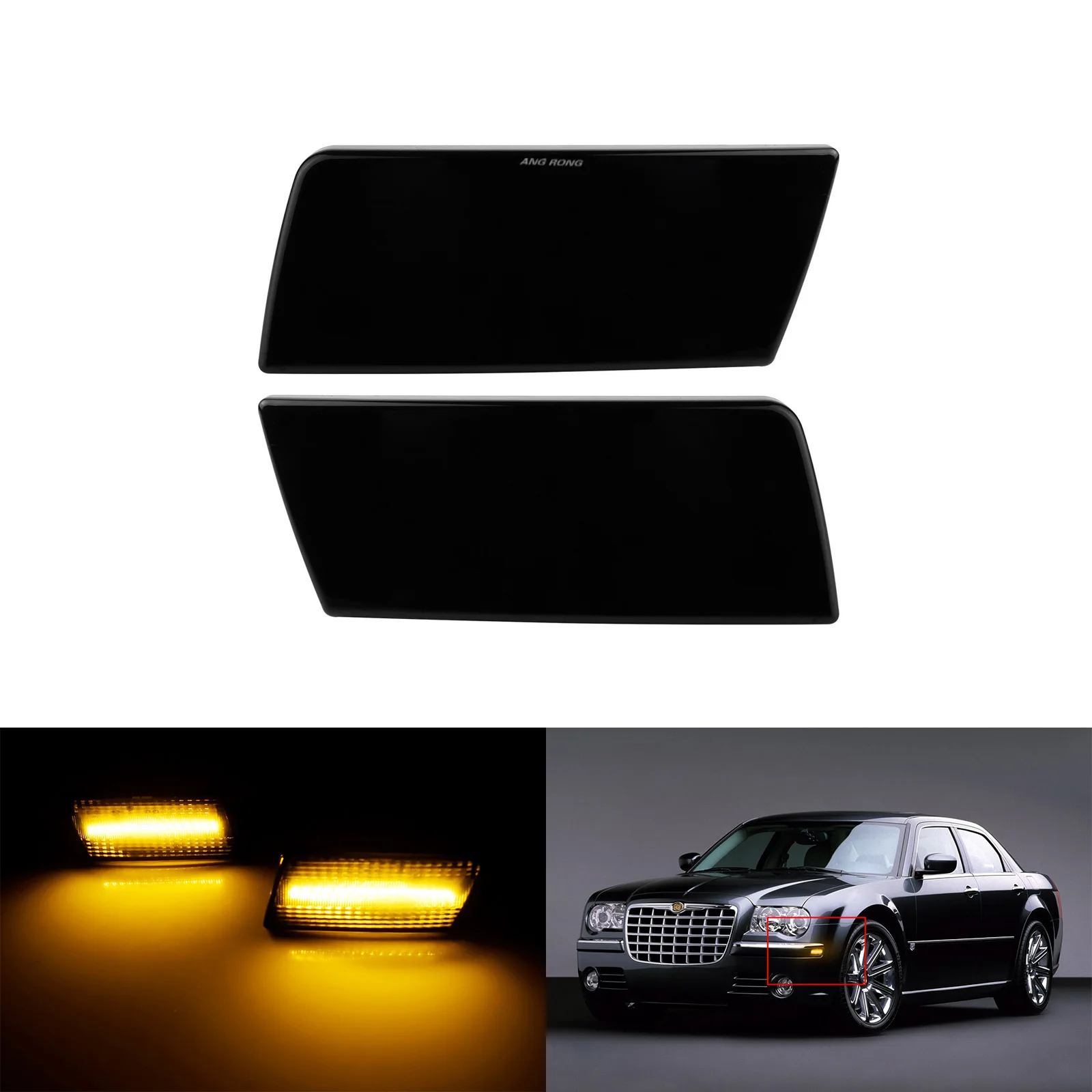 

Pair For 2005-2014 Chrysler 300 Canbus LED Side Marker Turn Signal Light Amber
