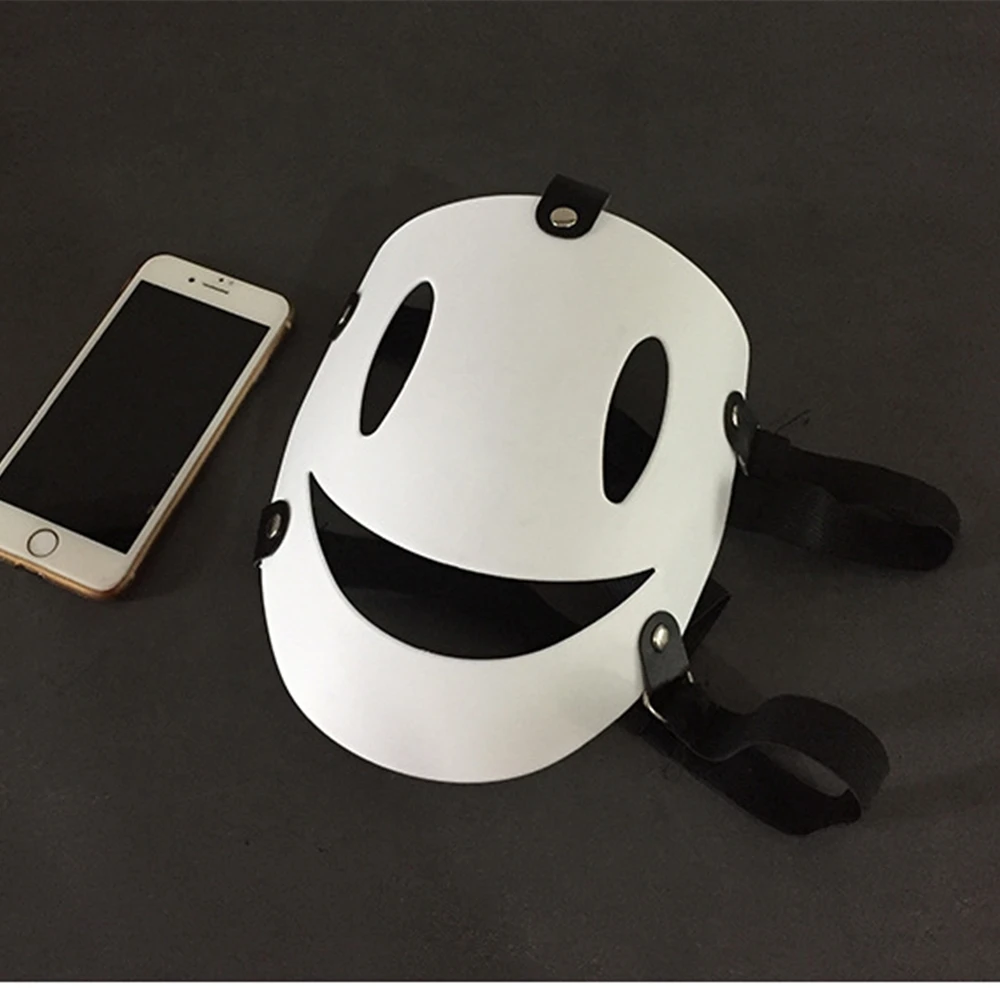 Sky Invasion White Smiley Mask Halloween Horror Cosplay Sniper Mask Person Costume Accessories Full Face