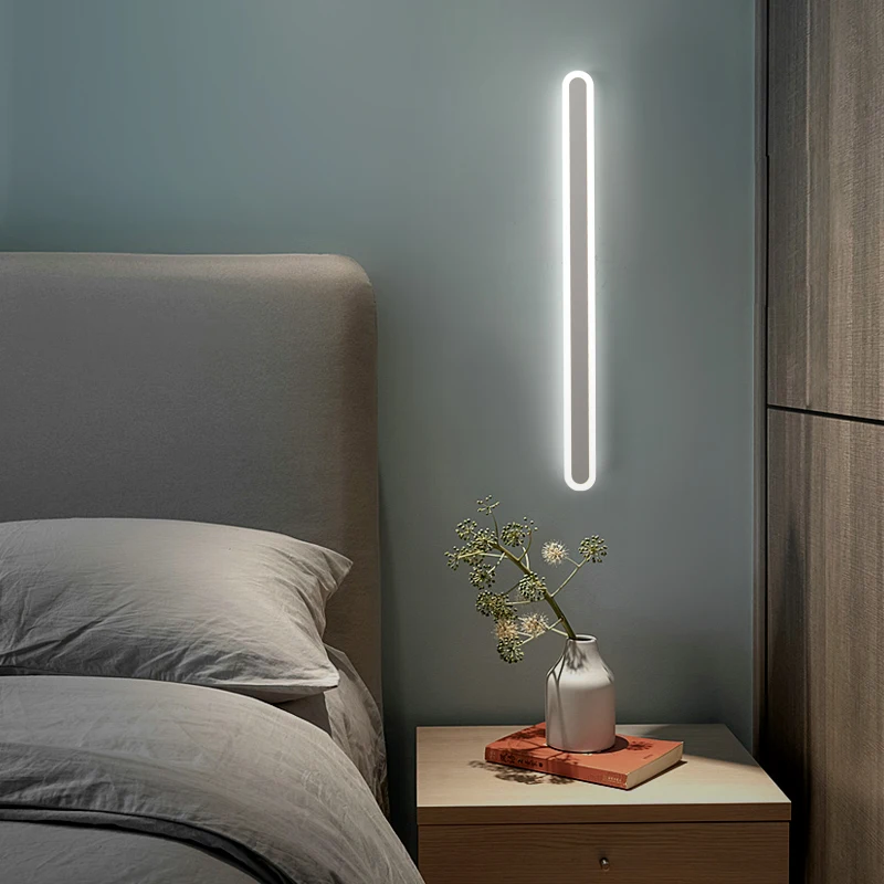 Long Strip LED Wall Light, Decoração moderna simples, Lâmpada para sala de estar, Alpendre, Alpendre, Moderno