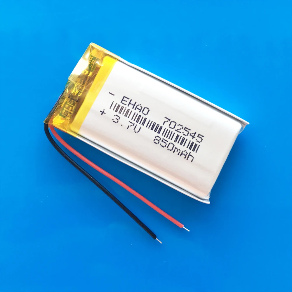 Model 702545 3.7V 850mAh Lipo polimerowy akumulator litowy do rejestratora Bluetooth ebooka kamera LED Light zegarek