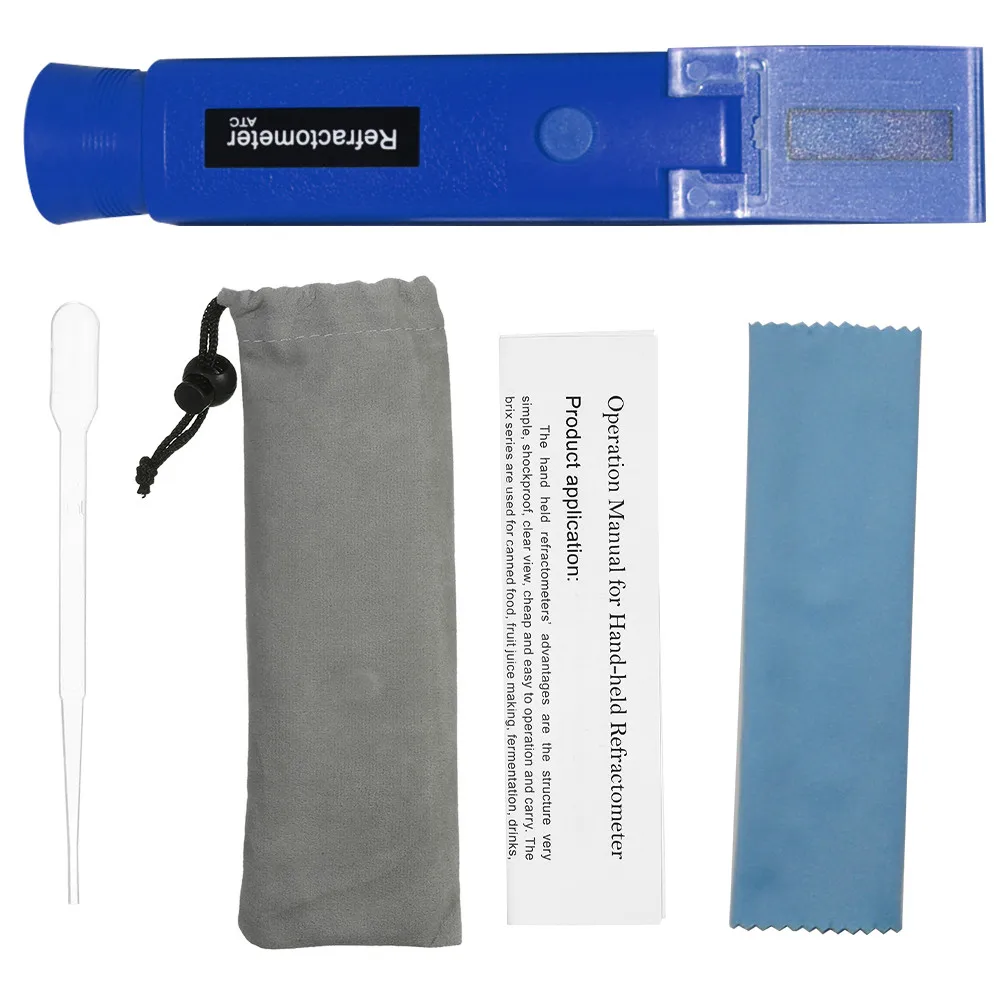 Colorful Brix Refractometer tester meter with ATC Calibration Brix 0-32% tools for Fruit Vegetables Juice 4 color