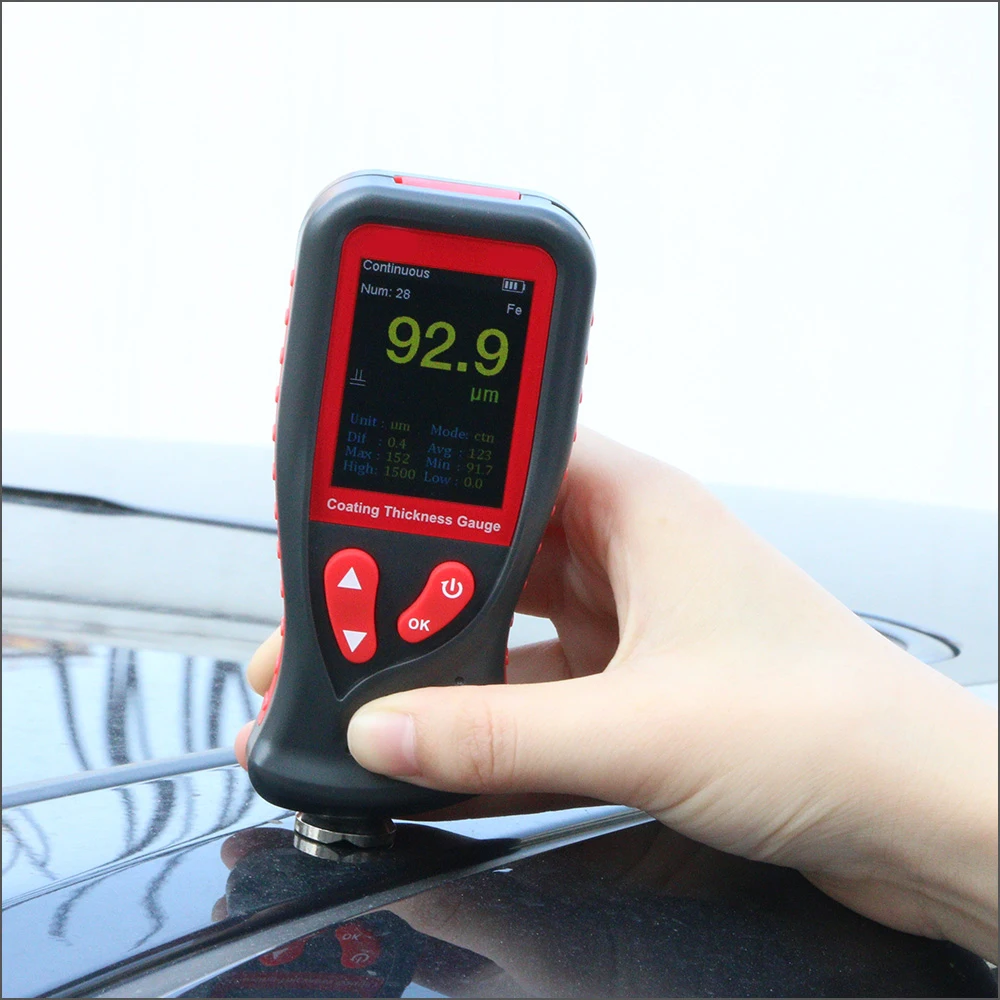 RZ Thickness Gauge Meter Paint Coating Digital Thickness Gauge Car Film Thickness Gauge Tester Rechargeable Thickness Gauge