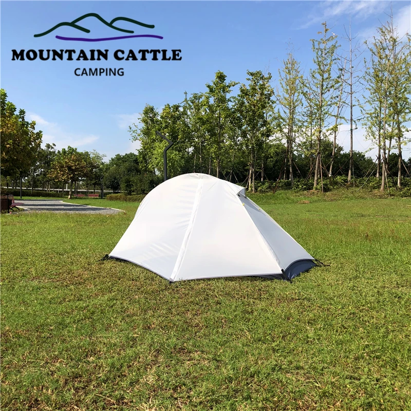 Ultralight 1 Person Camping Tent Outdoor Backpacking Trekking Hiking Cycling Single Tents Waterproof PU3000 Weight 1.45KG image 3
