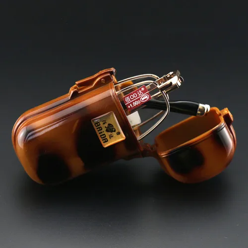 Gafas de lectura plegables pequeñas y portátiles para hombre y mujer, anteojos a la moda para personas mayores con estuche, Clip para cinturón, gafas para presbicia + 75 + 125 + 500