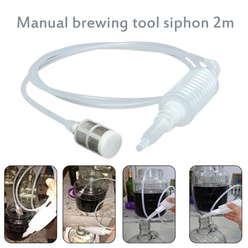 Home Brewing Siphon Hose Wine Beer Making Alcohol Distiller Filter Tube Fermentation Wine Making Syphon Tool Kitchen Supplies