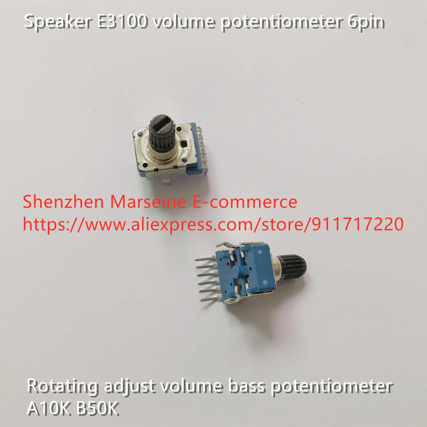 

Оригинальный новый 100% динамик E3100 потенциометр громкости 6-контактный вращающийся потенциометр баса регулировки громкости A10K B50K (ПЕРЕКЛЮЧАТЕЛЬ)