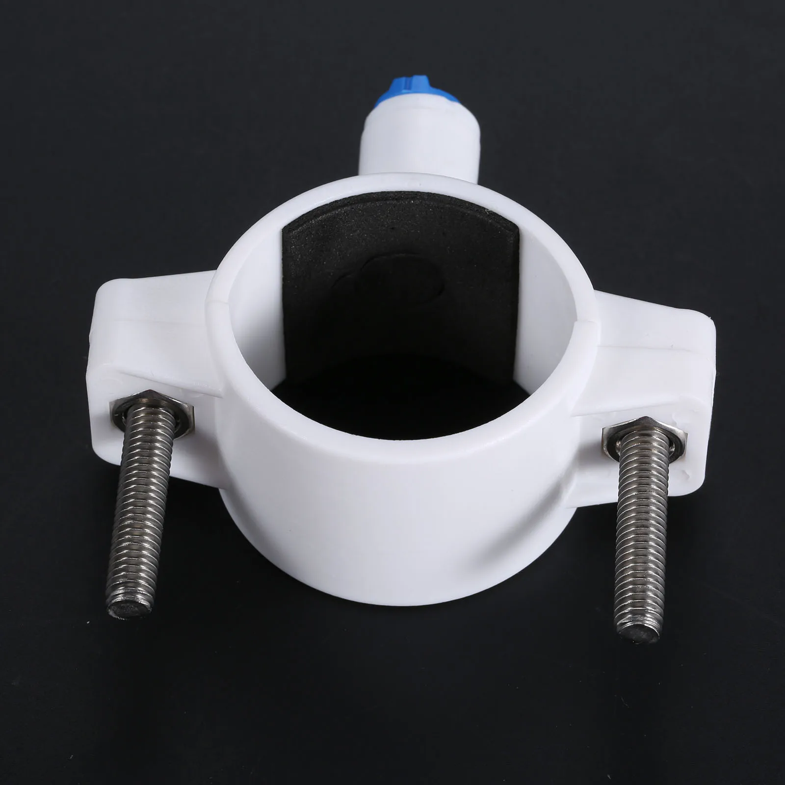 1Pc Reverse Osmosis RO Water System Aquarium 40mm Drain Waste Water Pipe Clamp Saddle Valve Clips 1/4"" OD Hose Quick Connection