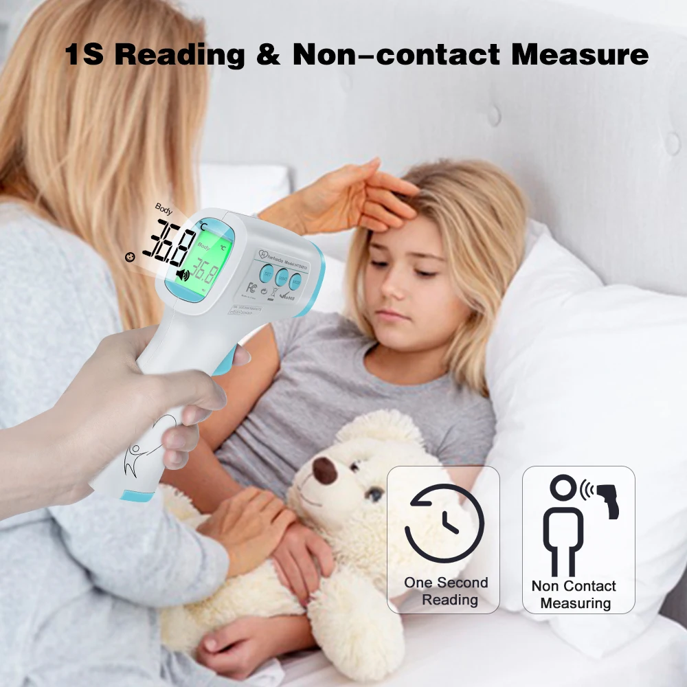 hetaida Baby Digital thermometer Forehead infrared Digtal Clinical thermomete For children kids adults Fever Non-contact Meter