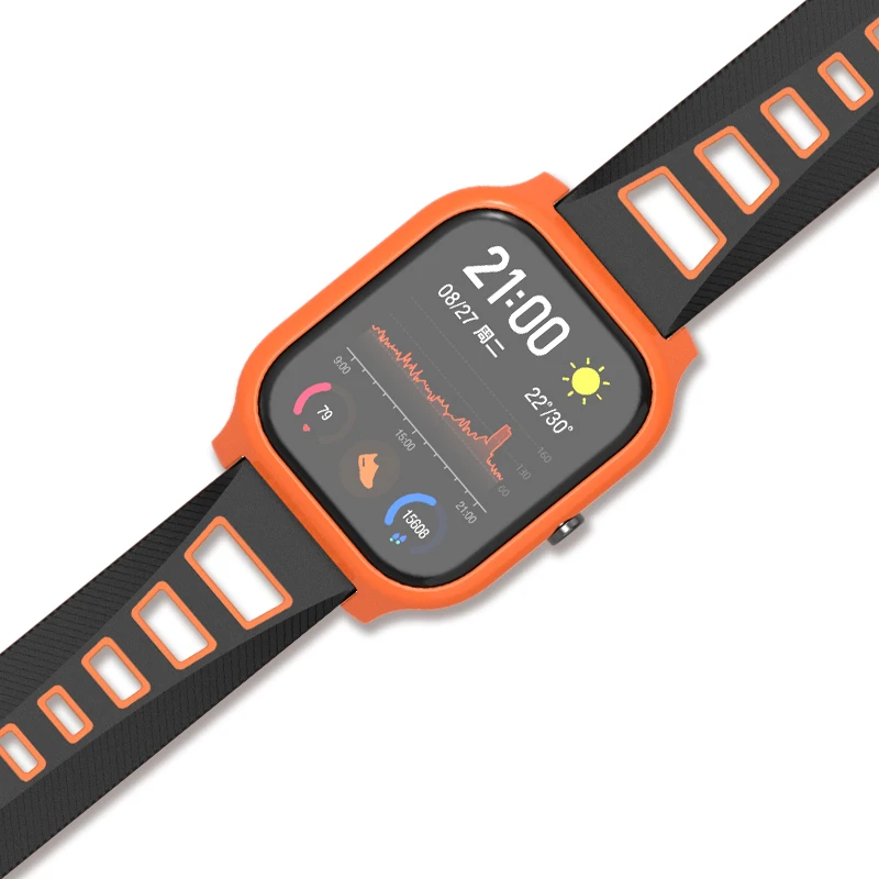 جراب حماية لـ Amazfit GTS ، إطار ممتص للصدمات لـ Xiaomi Huami Amazfit GTS ، واقي سوار ذكي من البلاستيك TPU