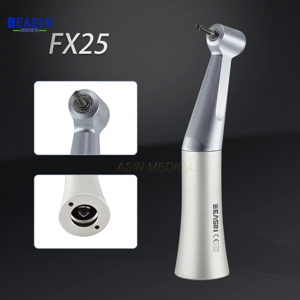 

Dental 1:1 FX25 Contra Angle Low Speed Handpiece Push Button External Water Spray Bur 2.35mm Dentistry Tool Dentists Supplies