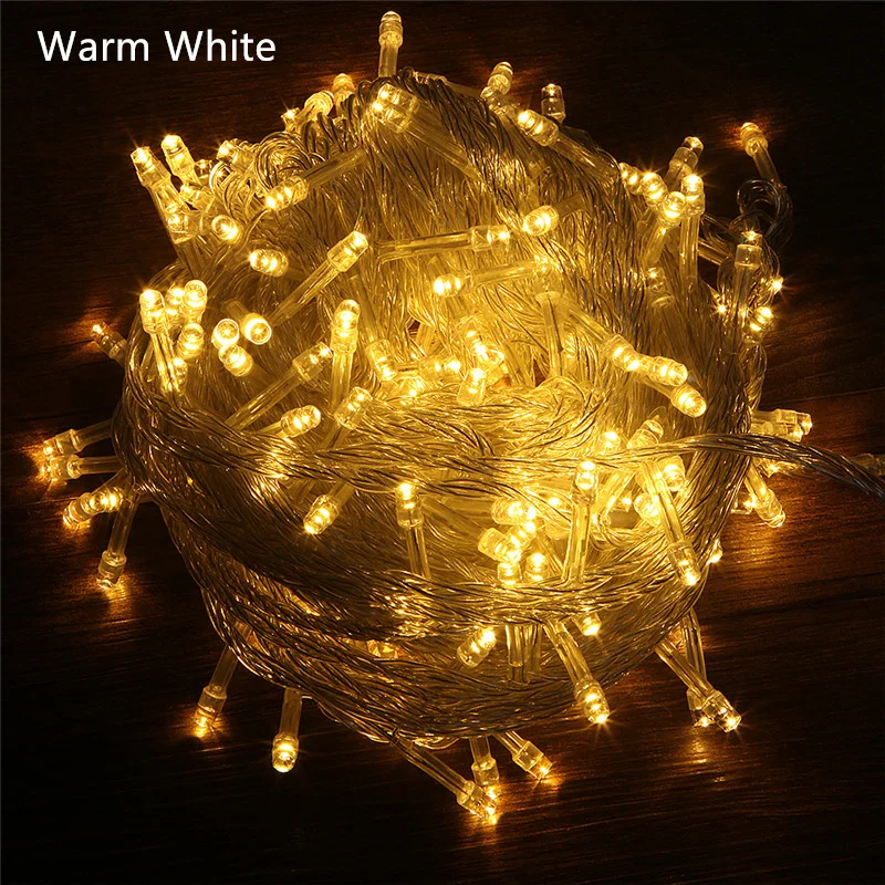 10M 20M 30M 50M 100M LED string Fairy lights holiday Wedding Christmas decoration Waterproof led garland AC 220V EU Plug