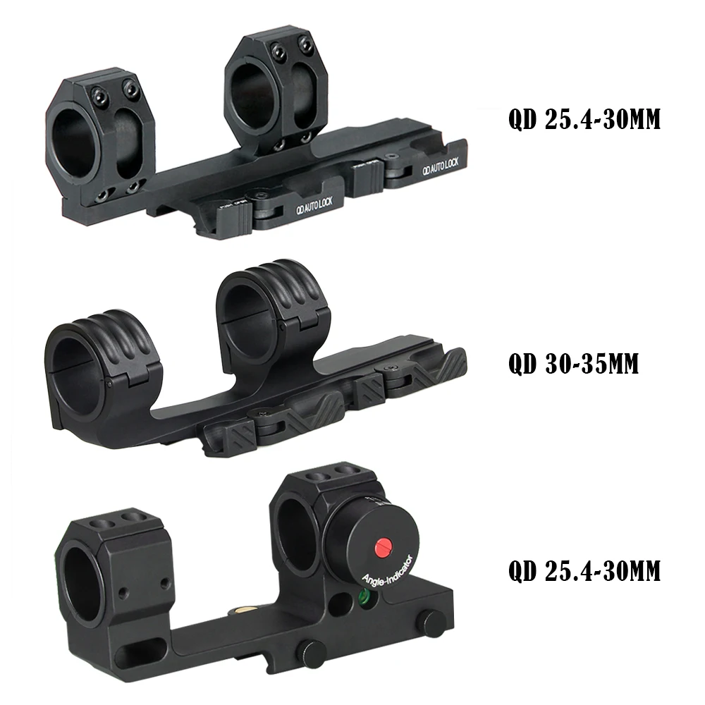 Free Shipping E.TDragon Rifle Scope Mount QD Mount Angle Indicator 6063 Aluminum Diameter 25.4-35mm For Picatinny Rail OS24-0219