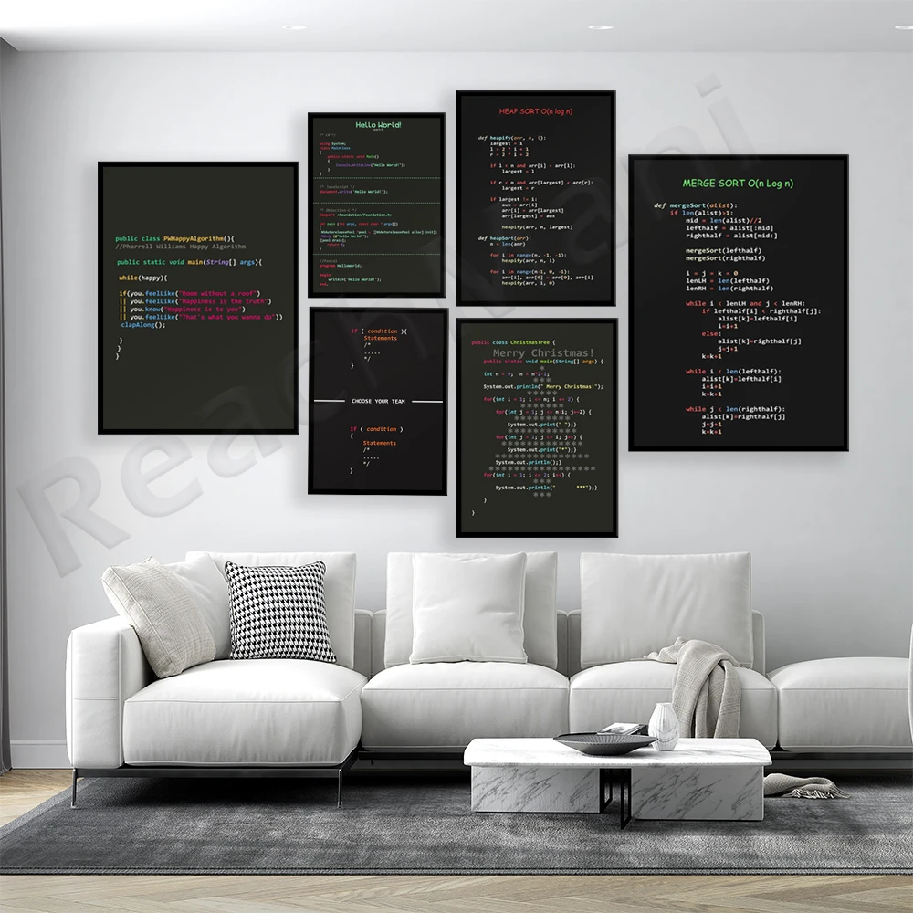 

Programmer JHTML5 Python Java SQL Wall Painting Canvas Poster Printing Office Painting Home Living Room Decoration Painting
