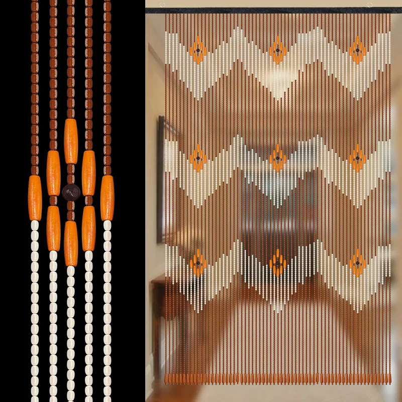 

Handmade Wooden Beads Curtain, Fly Screen, String Curtains, Valance Divider, Porch Room, Window, 90x195cm, 31-60 Line