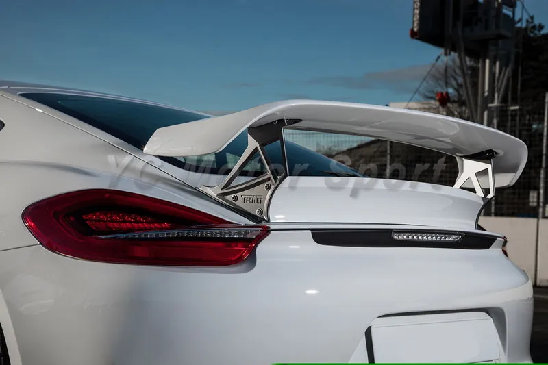 

Car Accessories Fiber Glass FRP Rear Spoiler Fit For 2014-2016 Cayman 981 TA Style Rear Trunk Spoiler Wing