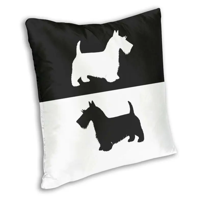 Luxury Scottish Terrier Throw Pillow Case Home Decorative Custom Scottie Dog Cushion Cover 40x40 Pillowcover for Sofa