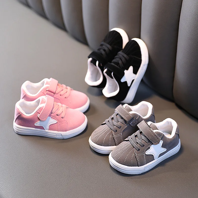 2022 Newest Kids Shoes for Baby Girls and Boys Anti-slip Soft Rubber Bottom Baby Sneaker Casual Flat Shoes Children Size 21-30