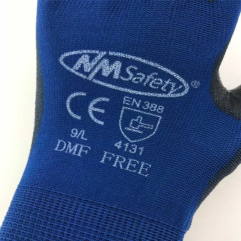 Gants de travail pour mécaniciens de sécurité, 12 paires/24 pièces, revêtement PU, paume tricotée, en Nylon, antidérapants et respirants, certifié CE, offre spéciale