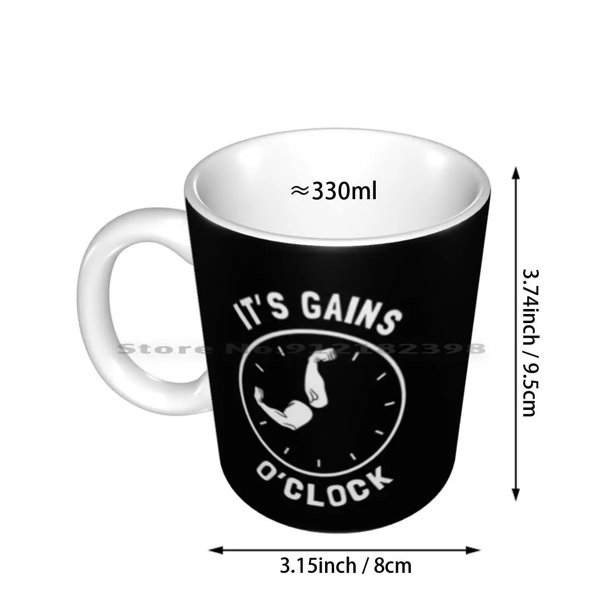 It's Gains O'clock Ceramic Mugs Coffee Cups Milk Tea Mug Its Gains Oclock Its Gains Oclock Its Gains Oclock Its Gains Oclock