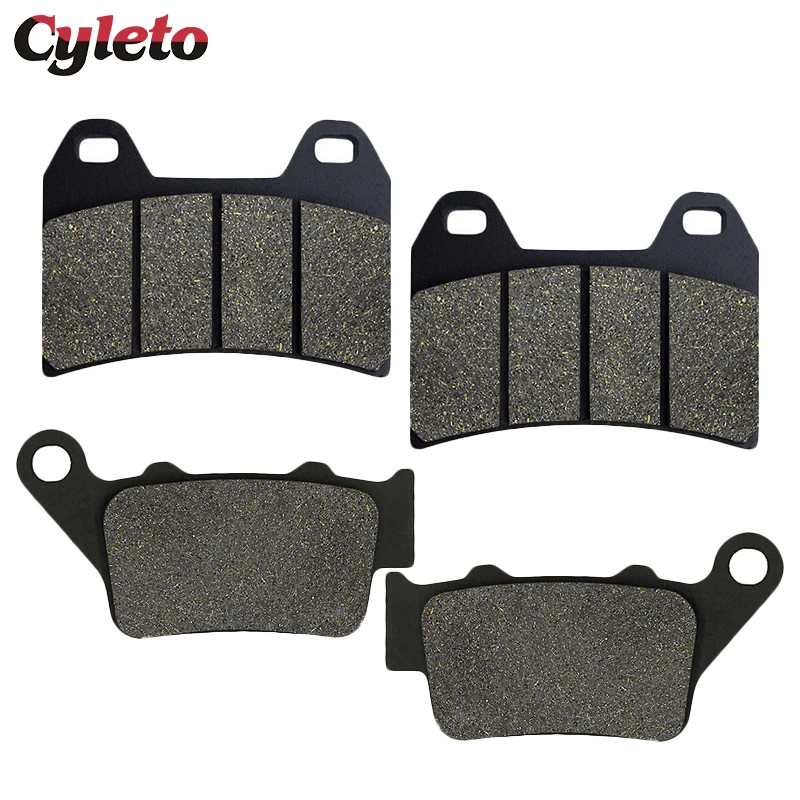 Cyleto Motorcycle accessories Front and Rear Brake Pads for Duke II 640 Duke 1997-2007 Supermoto SMC 640 LC4 2005 2006