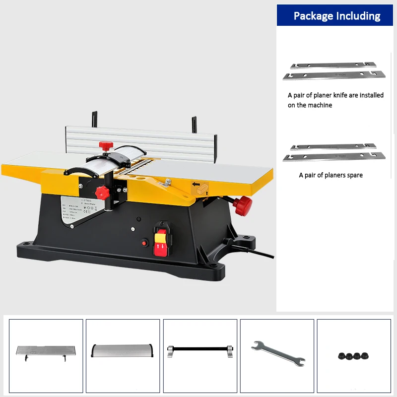 Pialla Tavolo Strumenti di Lavorazione Del Legno Pialla Elettrica Domestica Multi-Funzione Elettrico Planer Piccolo Tavolo Pialla Progettazione Pialla