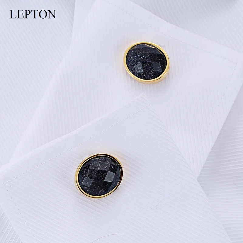 

Low-Key Luxury Cat Eye Stone Cufflinks Mens Shirt Cuffs Cufflink For High Quality Blue Sandstone Cuff Links Best Gifts Gemelos