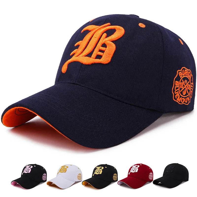 Spring and Autumn Outdoor Leisure hats for Men Baseball Cap pink Korean Style Fashion Brand Embroidered Letters Women Sun Hat