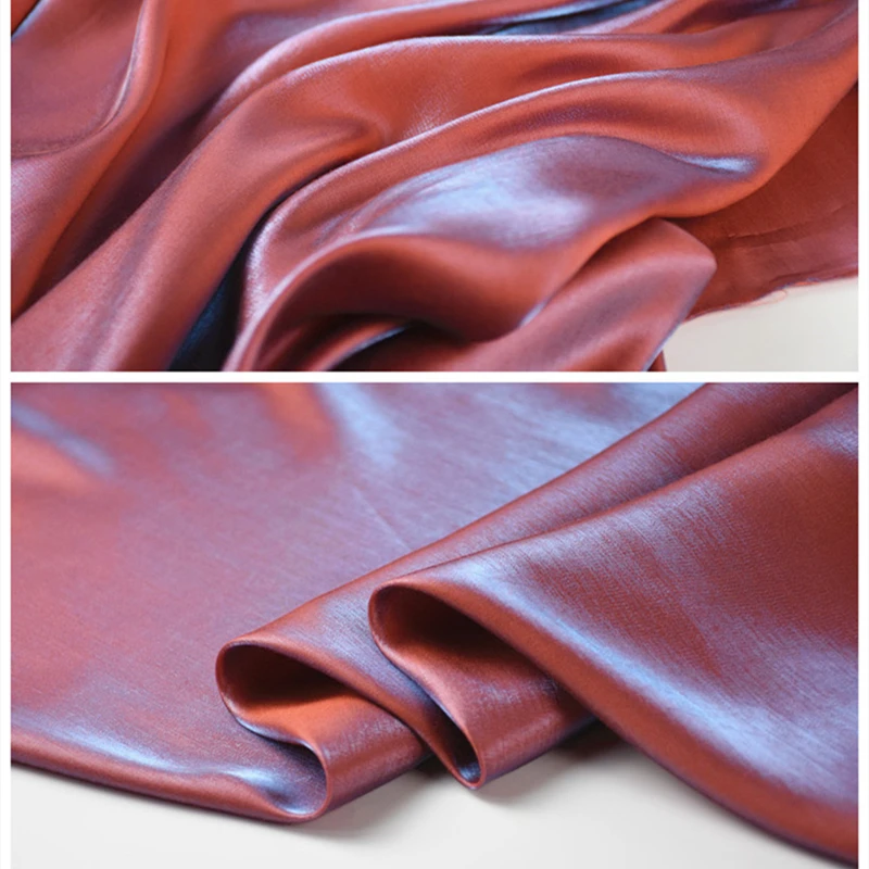 Two-color Gradient Shiny Fabric Creative Highend Dress Skirt Jacket Fashion Designer Cloth  Jersey Knit Fabric Sewing Diy Cotton