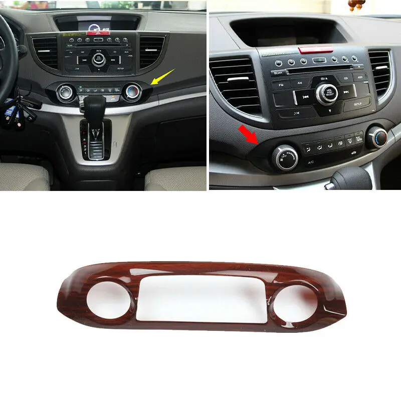 For HONDA CR-V CRV 2012-2016 Peach Wood Grain Console AC Switch Control Panel Trim