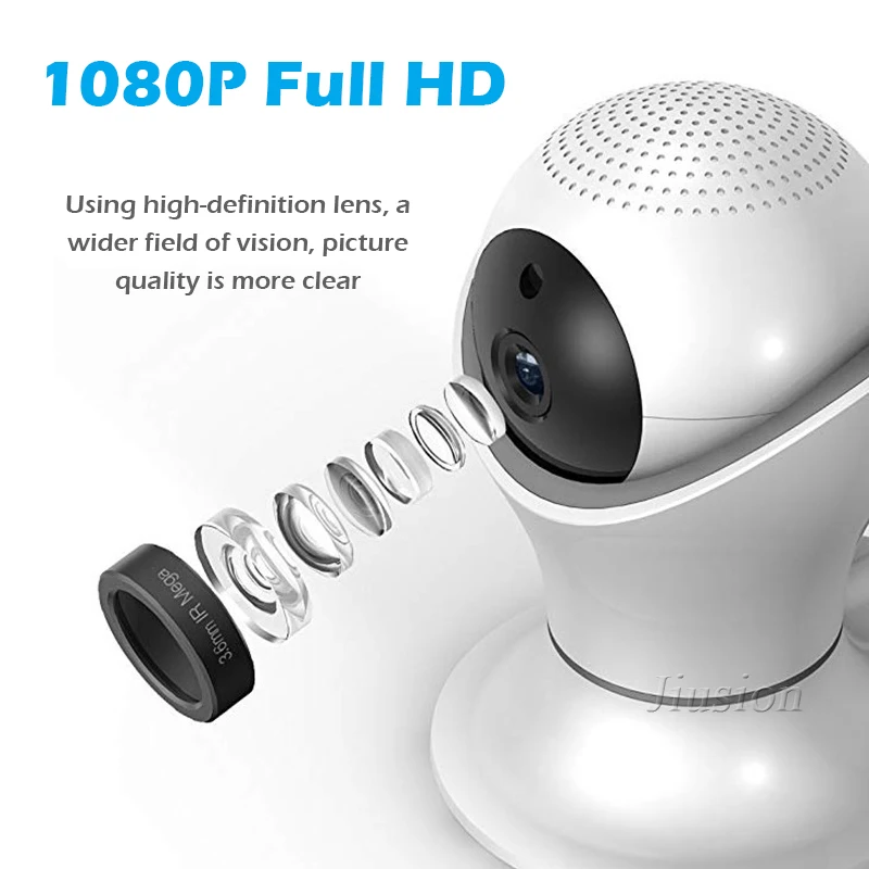 MINI WiFi กล้อง 1080P Home Security Video Camara Bebe Wireless Night Vision CCTV CAM 360 Panoramic Kamera เด็ก MONITOR