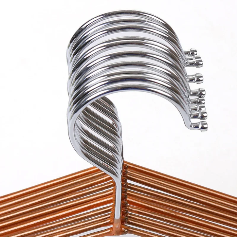 10pcs/Bag The New Nano-dip Hanger, Double Groove Anti-slip Drying Rack, Pants Rack, Stainless Steel Wire Hook Hanger