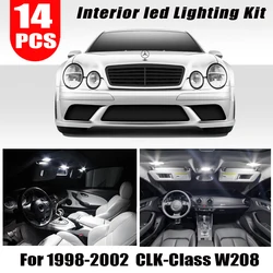 14pcs Error free LED lamp interior dome Light Kit For 1998-2002 Mercedes Benz CLK W208 CLK320 CLK430 Coupe Convertible