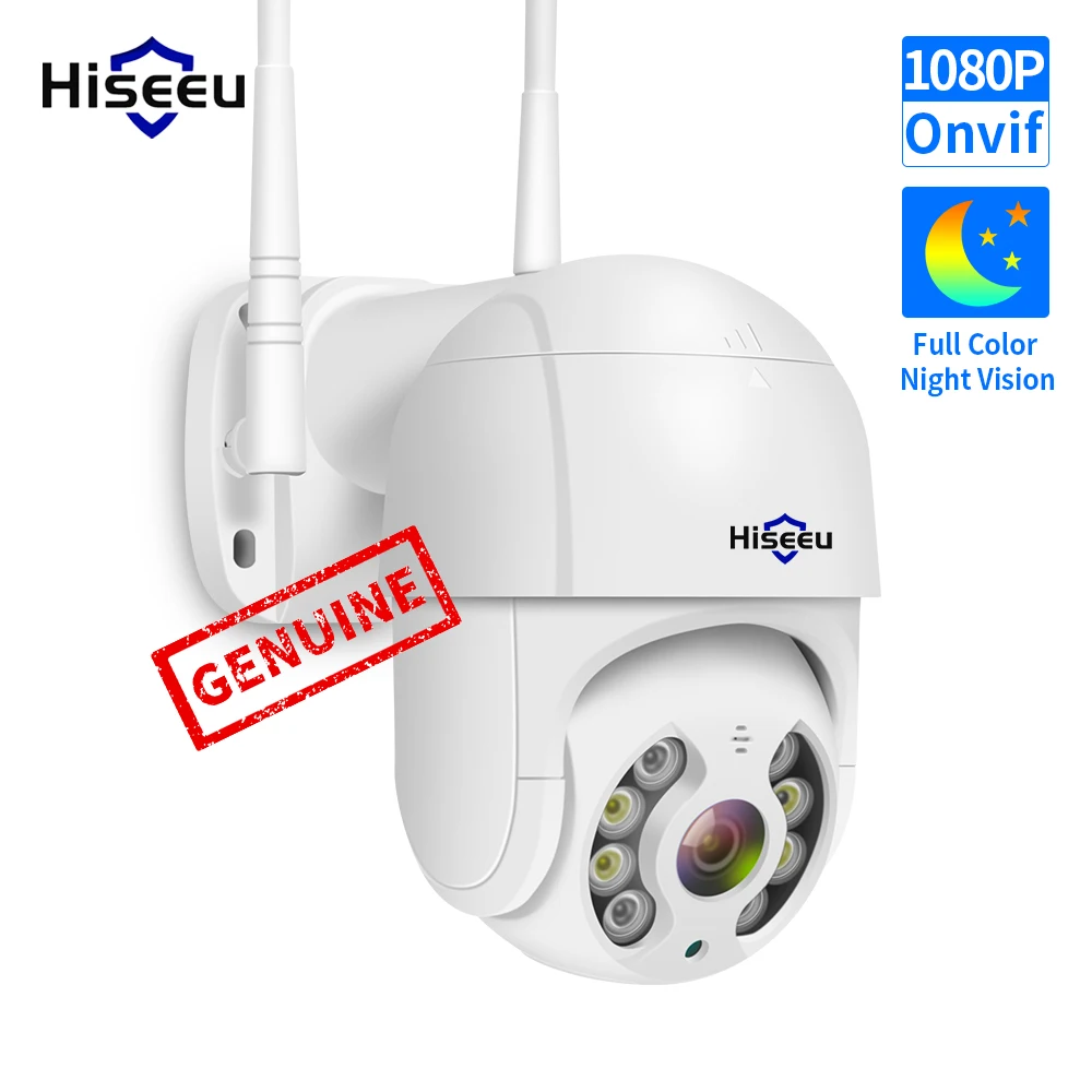 Hiseeu 3MP IP Camera WIFI Wireless Outdoor 1536P Colorful Night Vision 1080P PTZ IP Camera Audio Network CCTV Surveillance