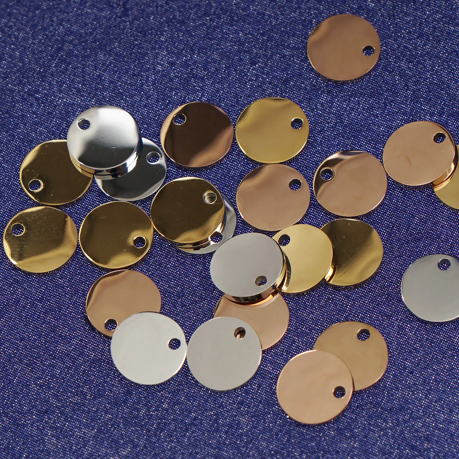 10pcs Stainless Steel Round Laser Engrave Blanks,FANTASTIC SHINE,Jewelry Tags,5/16''(8mm) Round,14 Gauges,Small Charms,Pendant