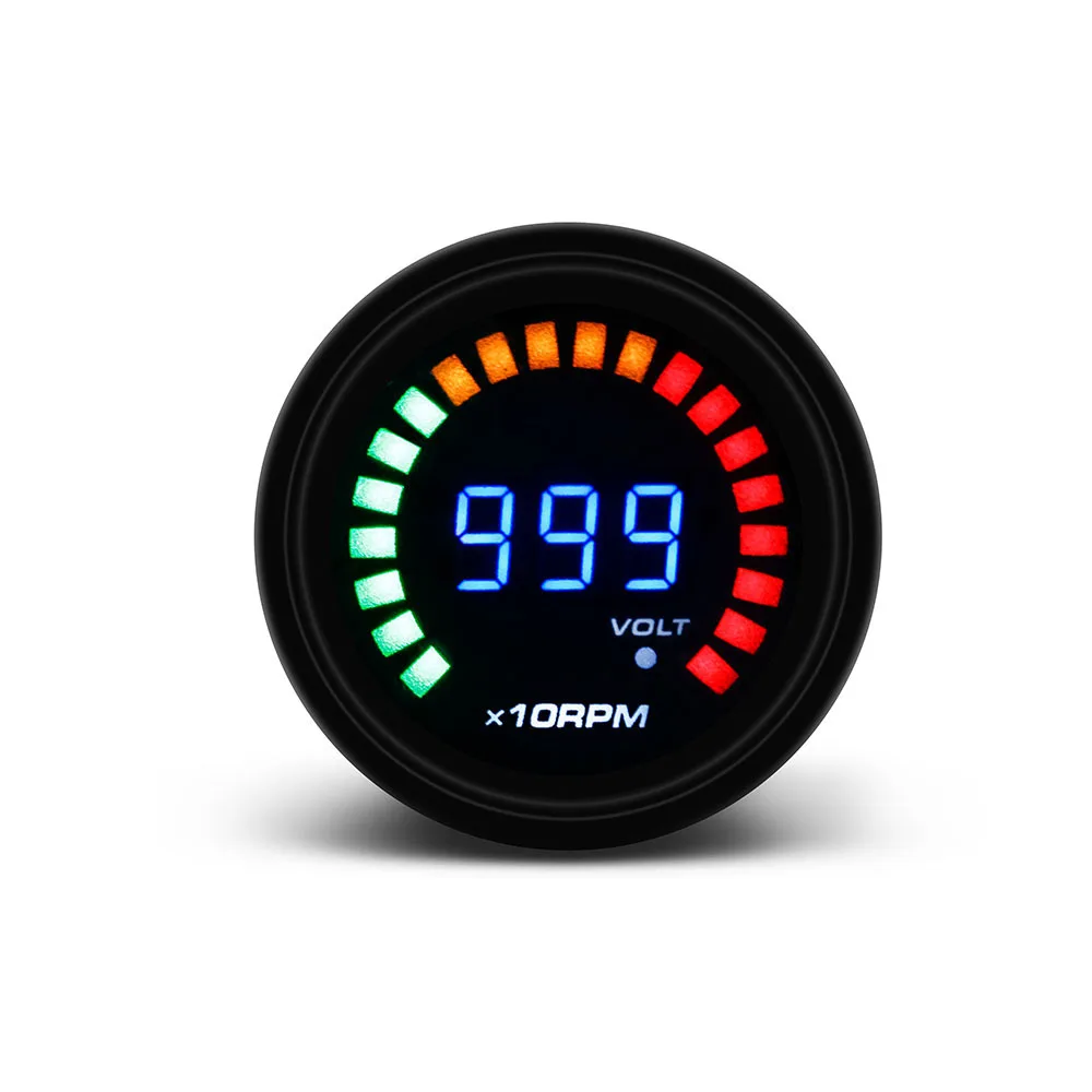 

2"52mm 12V Car Auto Digital Smoked Tachometer 0~10000 RPM 20 LED Light Display Tacho Car Meter