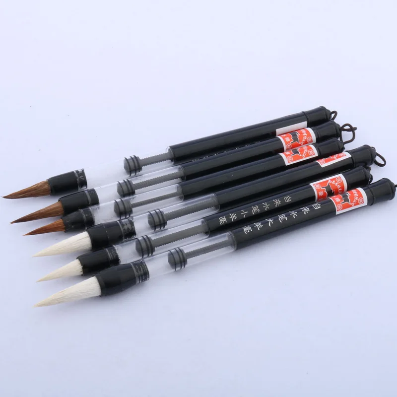 6Pcs/Set brush PEN water art calligraphy Brush hand writing WATER COLOR Pen Drawing Pen Stationery Office Supplies