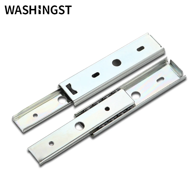 

WASHINGST Five Inch Two Section Silver Cold Rolled Steel Ball Bearing Drawer Slide