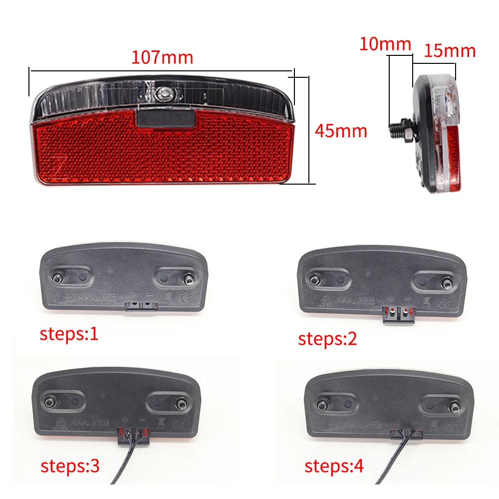 WEXPLORE Bike Front and Rear Light Set Input AC 6V for Bicycle Dynamo Frame LED Headlight and Taillight Dynamo Bike Accessories