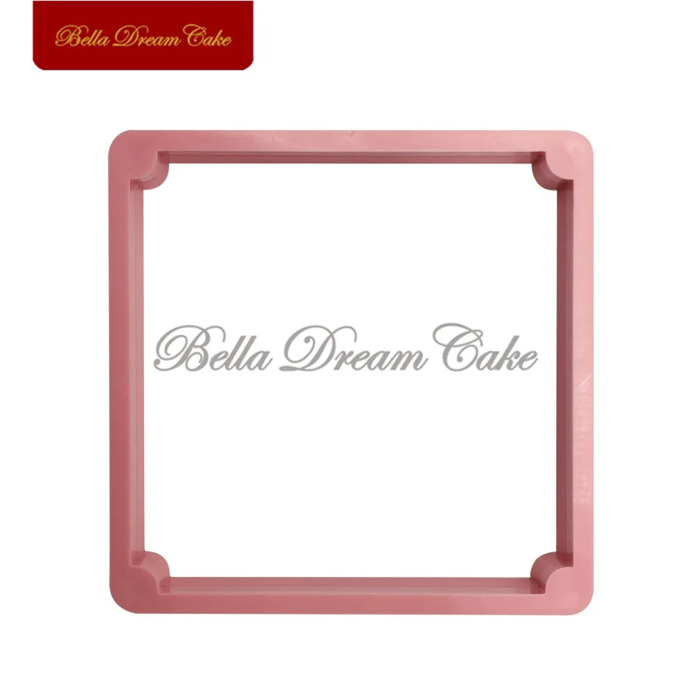 12*12cm Plastic Printing Die Fixed Frame Cake Stencil Fondant Cookies Spray Mold Cake Decoration Tools Baking Accessories
