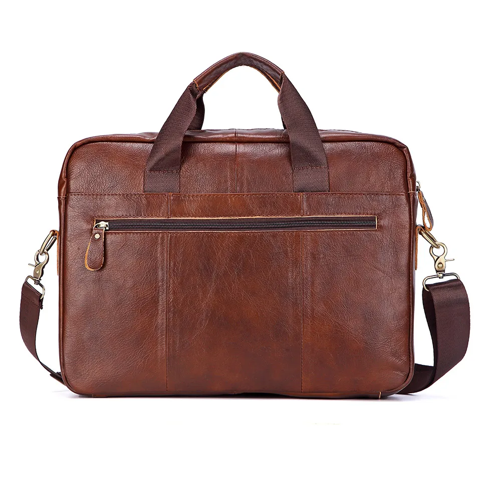 Imagem -03 - Homens de Couro Genuíno Bolsas de Couro Casual Bolsas de Computador Portátil Masculino Negócios Viagem Mensageiro Bolsas Crossbody Bolsa de Ombro