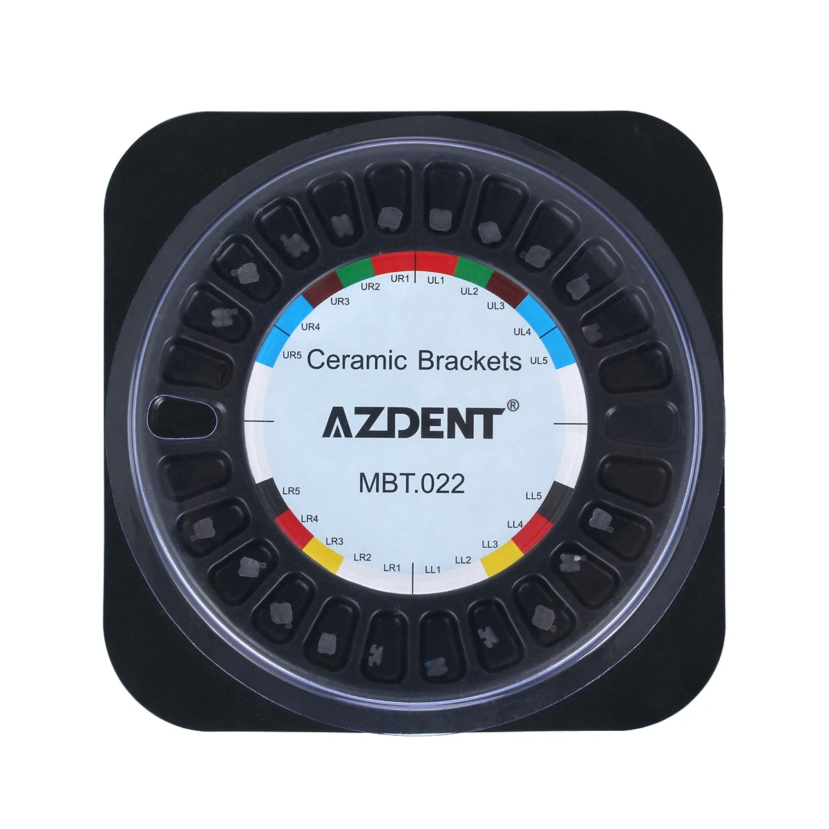 20 teile/schachtel AZDENT Dental Klammern Kieferorthopädische Keramik Zahnspangen Mesh Basis Roth MBT Slot 0,022/0,018 Haken 3 4 5 zahnmedizin Werkzeuge – Detail 1