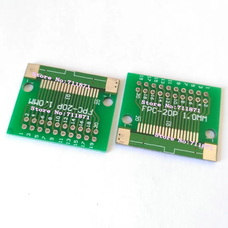 0.5 1.0 Pitch 20P 20Pin DIP Weldable FFC FPC Plate Board Adapter Custom welded 20 Pin 20P Weldable DIP FPC FFC Adapter Connector